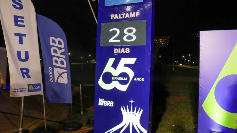 Contagem regressiva ativada! Faltam 28 dias para a comemoração dos 65 anos de Brasília