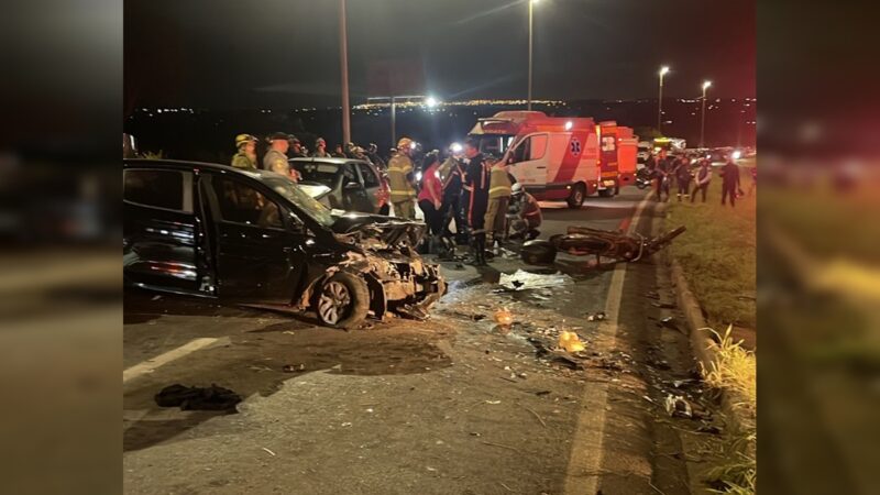 Grave acidente envolvendo 5 veículos na BR-070 deixa feridos