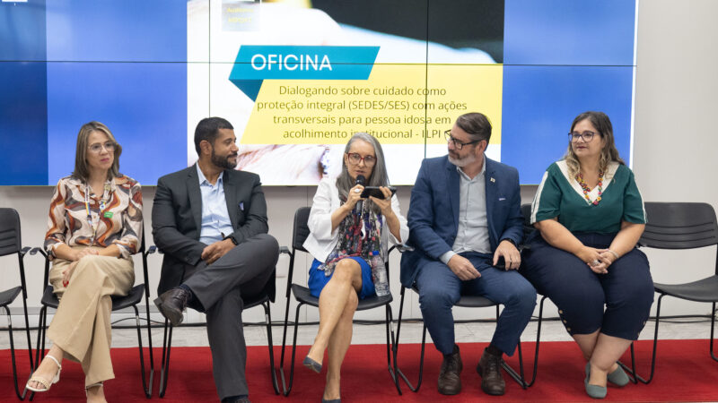 Profissionais da saúde e da assistência social debatem estratégias para idosos em acolhimento