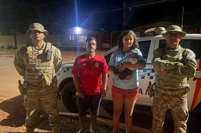 Bebê de 24 dias com sinais de asfixia é salvo por policiais em Plantalina