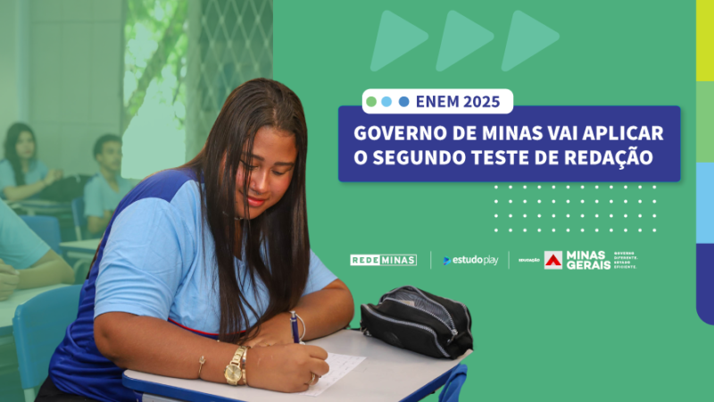 Governo de Minas vai aplicar o segundo teste de redação para o Enem 2025