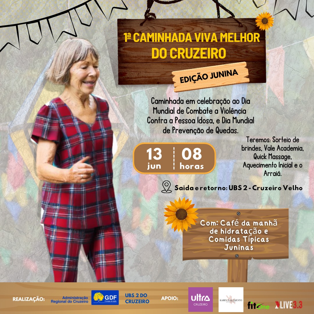 Cruzeiro terá Caminhada Viva Melhor na sexta-feira (13)