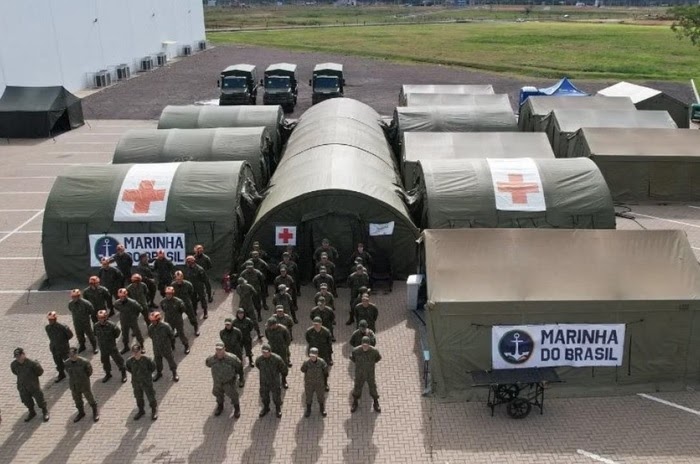 Marinha do Brasil instala Hospital de Campanha no Parque da Cidade para atendimento à população