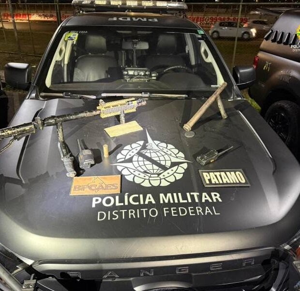 Adolescente é apreendido com armas artesanais e rádios comunicadores em Vicente Pires