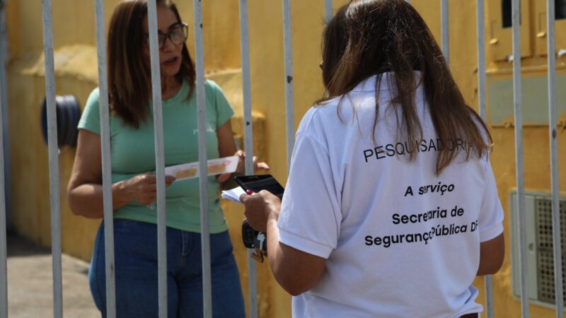 Pesquisa Distrital de Segurança Pública: Equipes concluem primeiro mês de coleta de dados