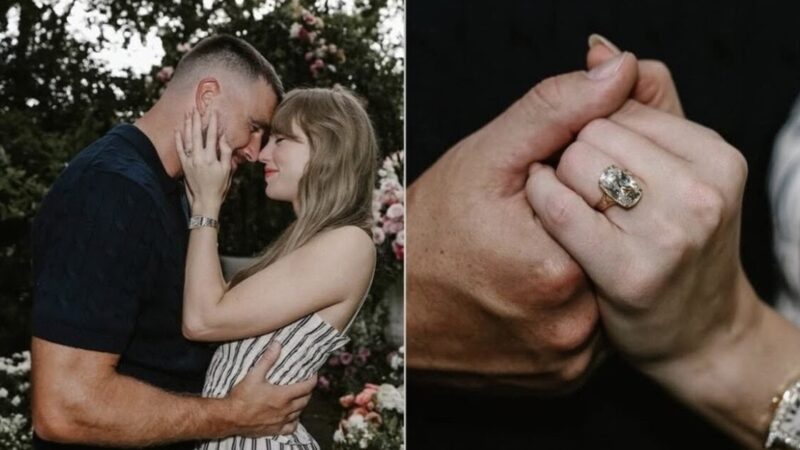 Como é o anel de noivado de Taylor Swift com astro da NFL avaliado em R$ 3 milhões