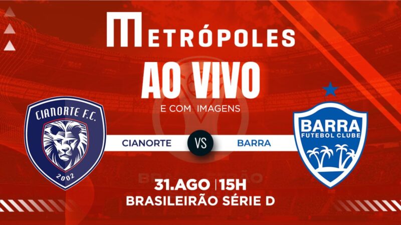 Série D: assista ao vivo e com imagens Cianorte-PR x Barra-SC