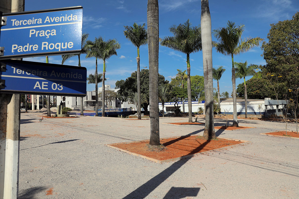 Praça Padre Roque, no Núcleo Bandeirante, terá piso polido, nova iluminação e paisagismo