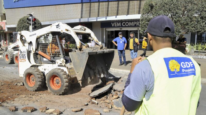 GDF começa reforma das faixas de pedestre de Taguatinga pela Avenida Comercial Sul