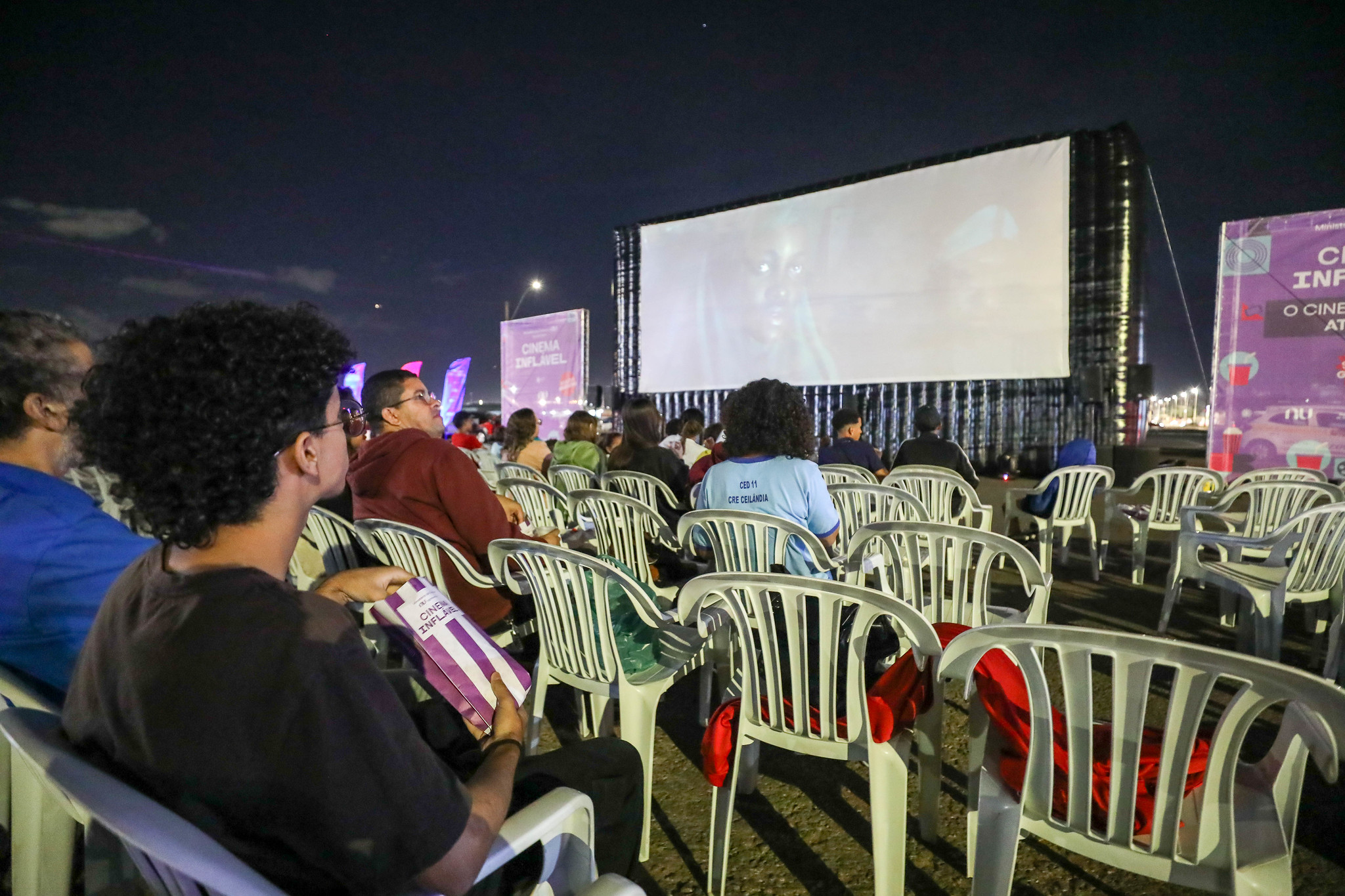 Agosto fecha primeira temporada do Cinema Inflável no DF com passagem por três cidades