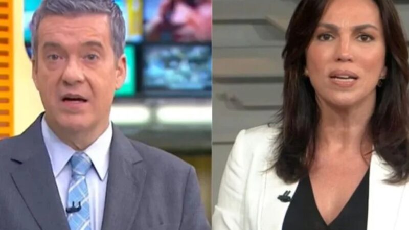 Ana Paula Araújo e Kovalick ficam fora do ar simultaneamente na Globo