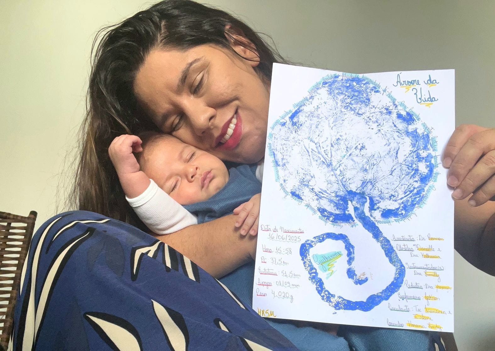 Carimbo da placenta transforma momento do parto em recordação no Hospital Regional de Santa Maria