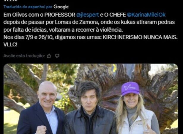 Vídeos mostram Milei sendo atacado com pedras em Buenos Aires. Assista