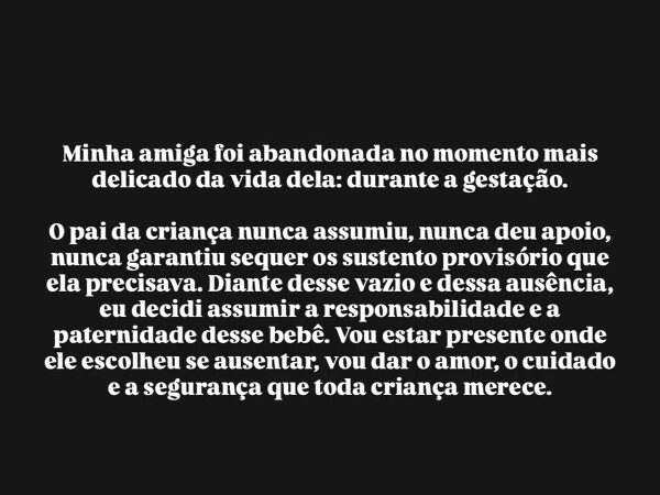 Amigo assume paternidade do filho de Raissa Barbosa: “Foi abandonada”