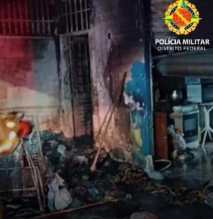 PMDF prende padrasto que incendiou casa com crianças dentro na Ceilândia