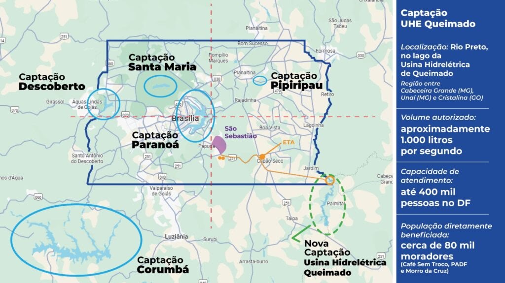 Caesb vai reforçar abastecimento de até 400 mil pessoas com nova captação