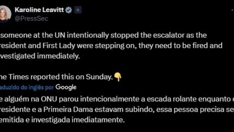 ONU explica falha em escada rolante usada por Trump e Melania