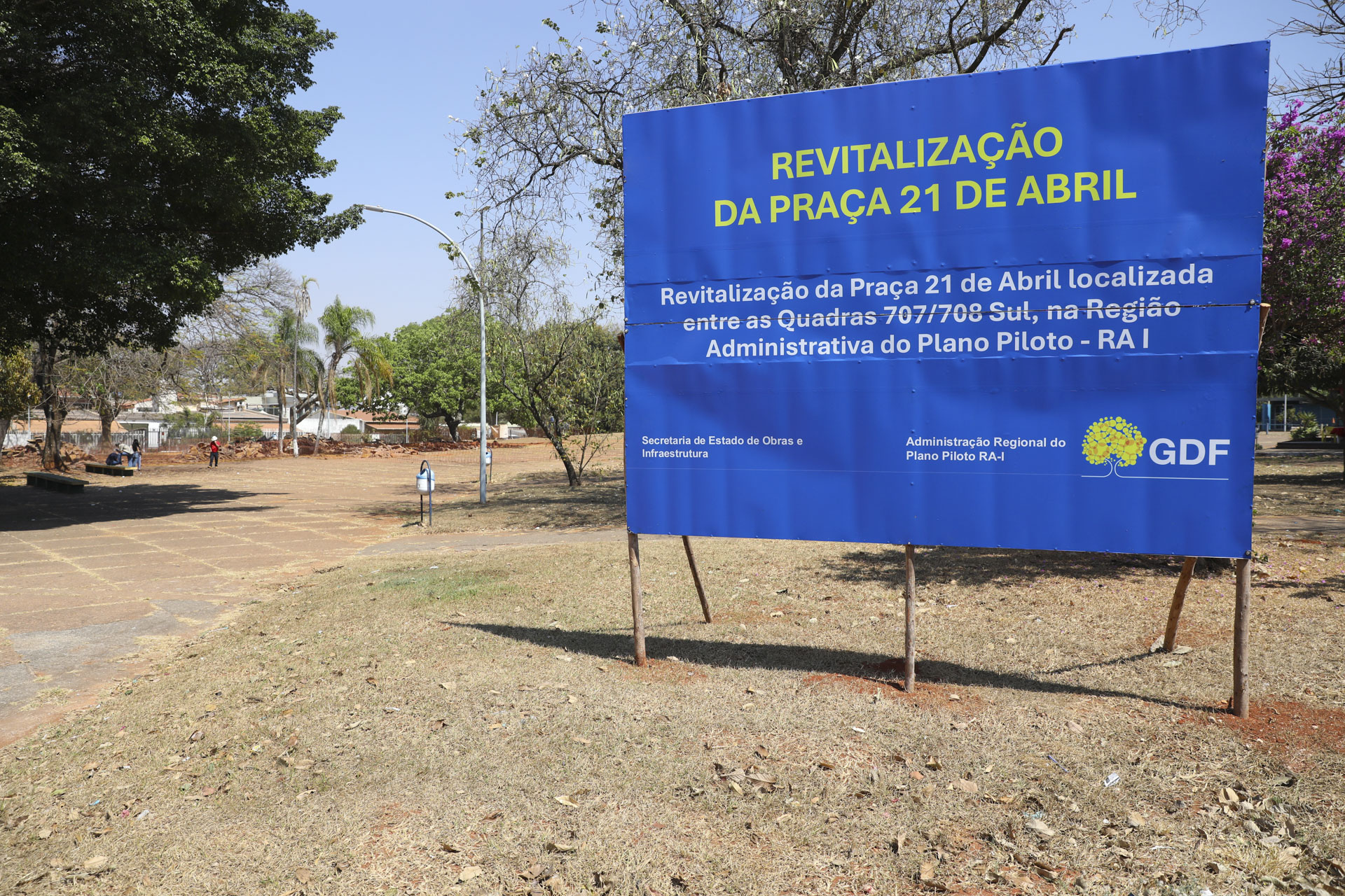 GDF inicia reforma da Praça 21 de Abril, espaço histórico da Asa Sul