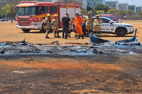 PCDF investiga incêndio na Esplanada em dia de julgamento de Bolsonaro