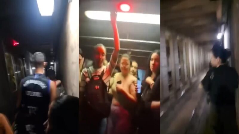 Vídeo: passageiros andam nos trilhos após interrupção do Metrô-DF