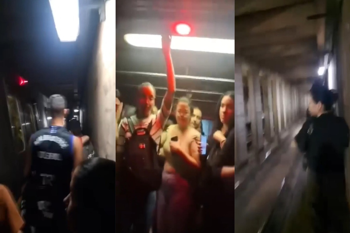 Vídeo: passageiros andam nos trilhos após interrupção do Metrô-DF