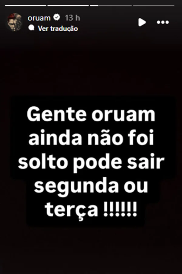 Família revela quando Oruam deve ser solto após decisão do STJ