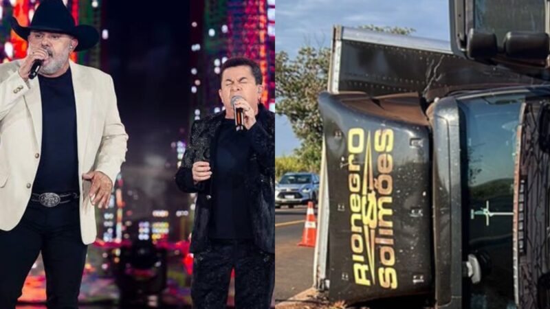 Caminhão da dupla Rionegro & Solimões se envolve em grave acidente