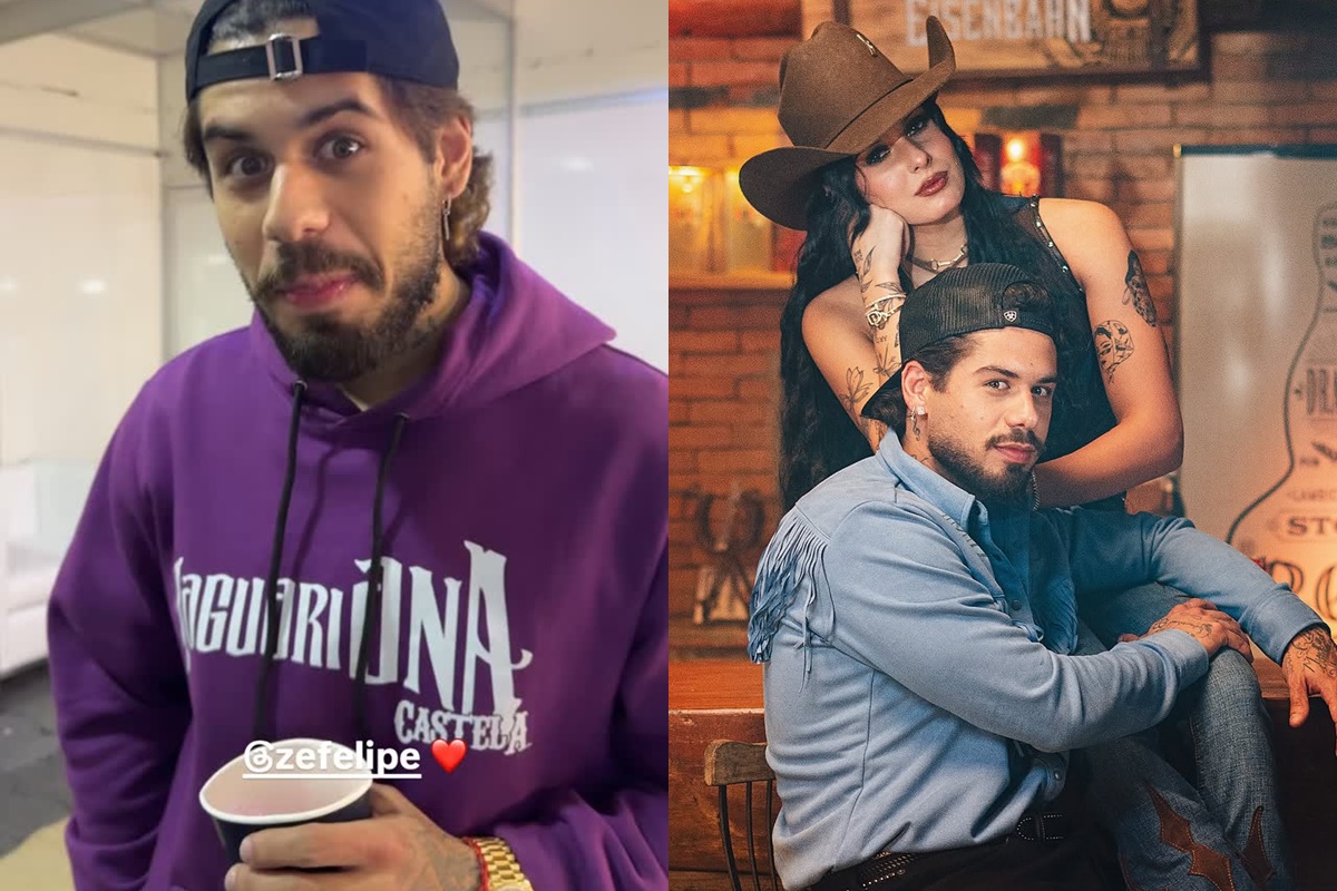 Zé Felipe chama a atenção ao usar moletom de Ana Castela durante show