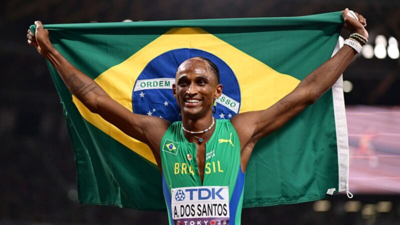 Mundial de Atletismo: Alison dos Santos é prata nos 400m com barreira