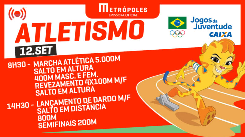 Jogos da Juventude 2025: disputas do atletismo continuam nesta sexta