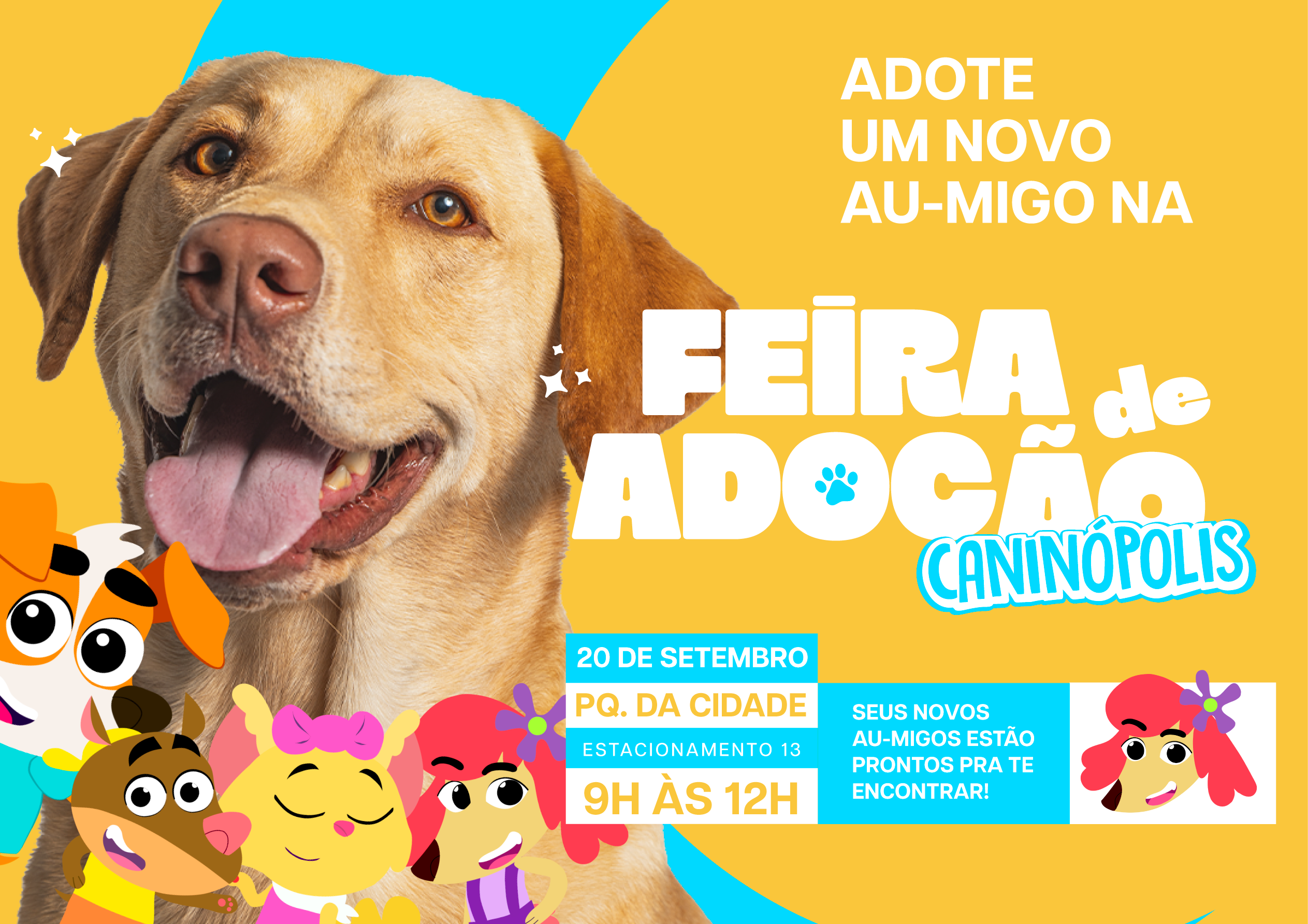 Caninópolis leva diversão e solidariedade para a Feira de Adoção no Parque da Cidade
