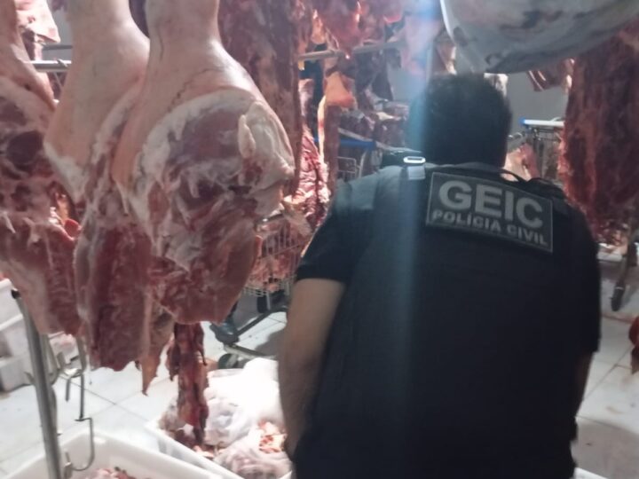 Dono de açougue irregular é preso por vender carne furtada no Entorno