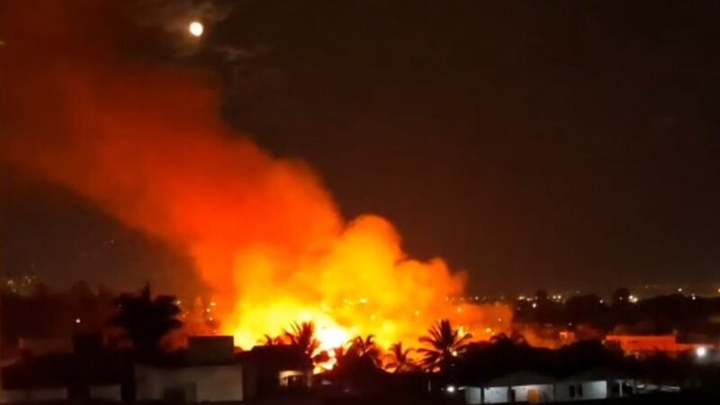 Vídeo: incêndio atinge região de Arniqueira e mobiliza Corpo de Bombeiros