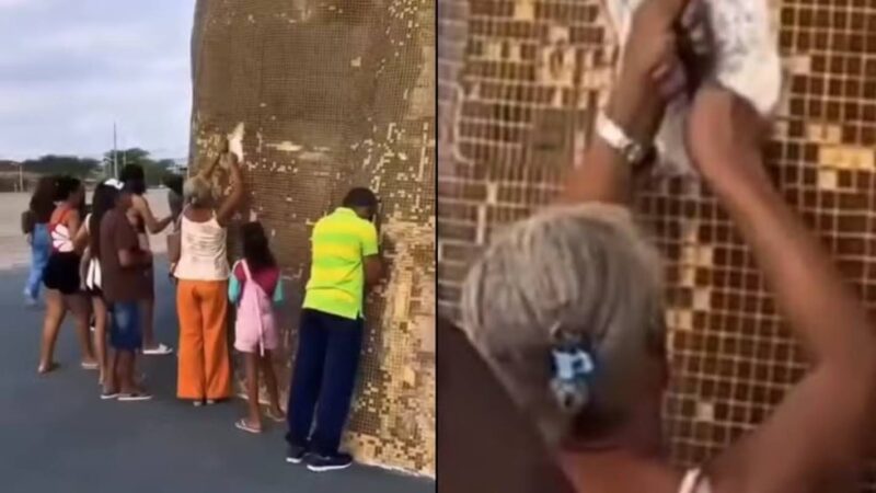 CE: boato sobre chá milagroso leva fiéis a danificar “santo”. Vídeo