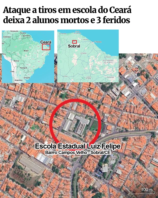 Ataque a escola em Sobral: polícia prende um dos suspeitos