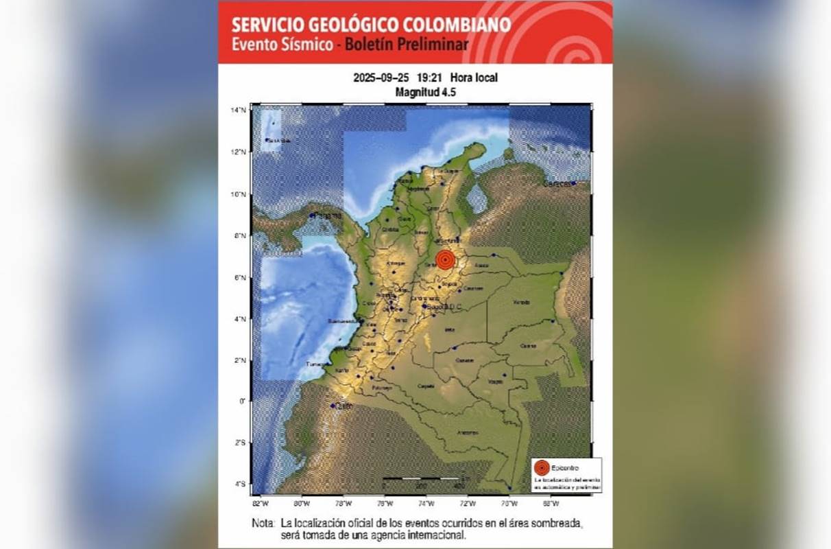 Após 2 semanas, novo terremoto é sentido em várias regiões da Colômbia