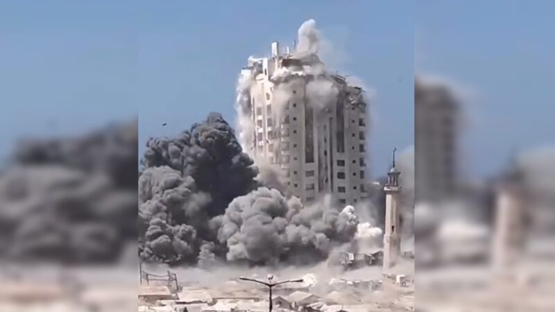 Vídeo: Israel bombardeia e derruba um dos prédios mais altos de Gaza