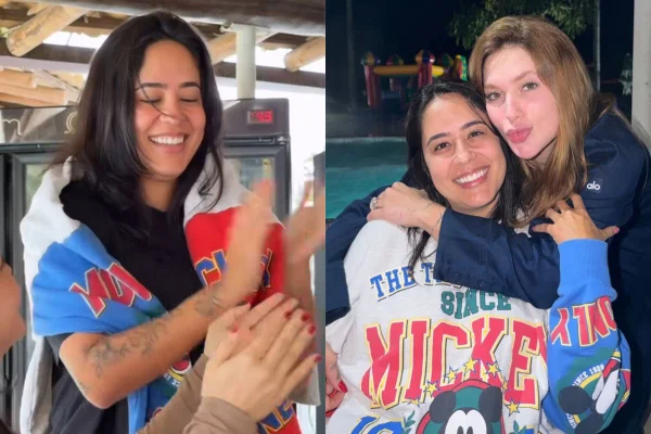 Virginia posa com irmã de Zé Felipe na mansão de Vini Jr. e web reage