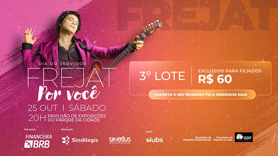 Show de Frejat celebra o Mês do Servidor com noite especial em Brasília