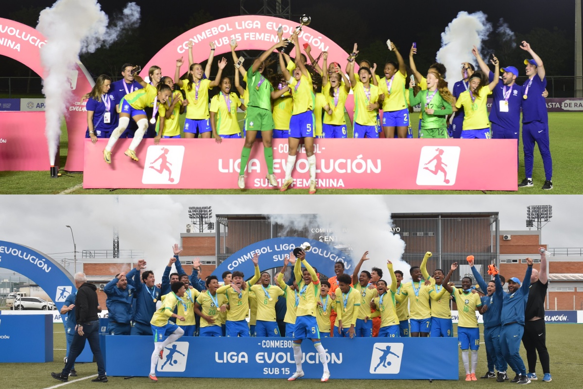 Brasil conquista títulos feminino e masculino na Conmebol Evolución