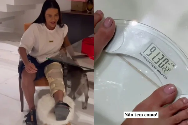 Gracyanne choca fãs ao mostrar quantos quilos ganhou após internação