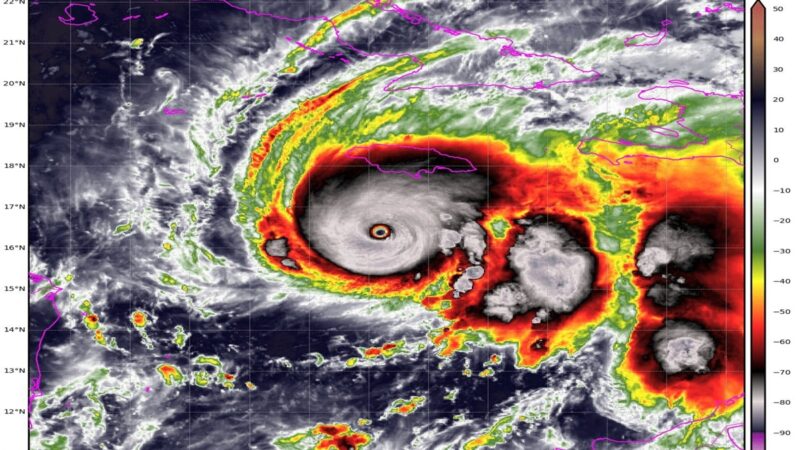 veja o poder de destruição do furacão Melissa