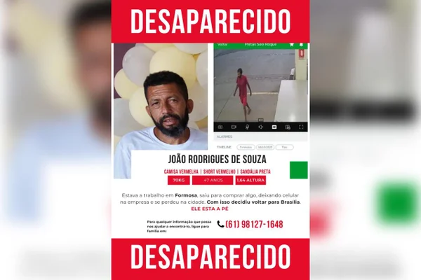 Buscas por pintor que saiu a pé de Formosa ao DF já passam de 10 dias