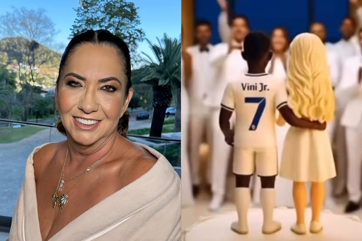 Mãe de Virginia reage a vídeo de “casamento” da filha com Vini Jr.