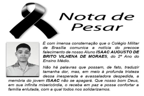 Colégio Militar lamenta morte de aluno em assalto no DF: “Dor imensa”