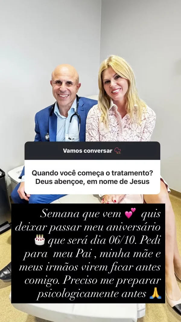 Val Marchiori explica escolha de data para começar quimioterapia