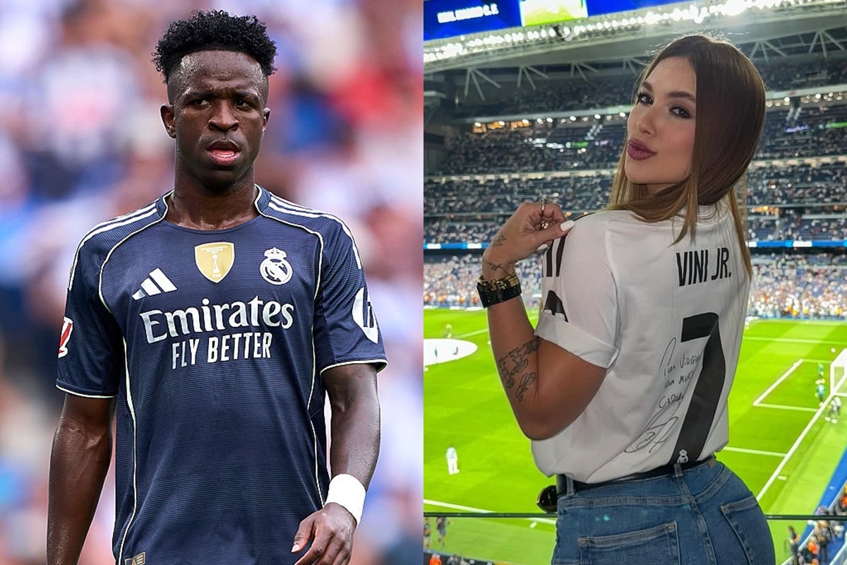 Virginia comparece ao jogo de Vini Jr. em Madri. Veja