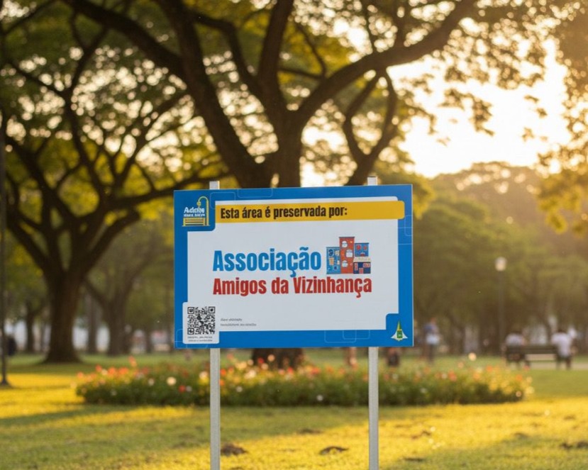 Programa Adote uma Praça ganha nova placa com QR code e moderniza comunicação