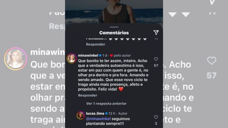 Comentário de affair rouba cena em post de aniversário de Lucas Lima