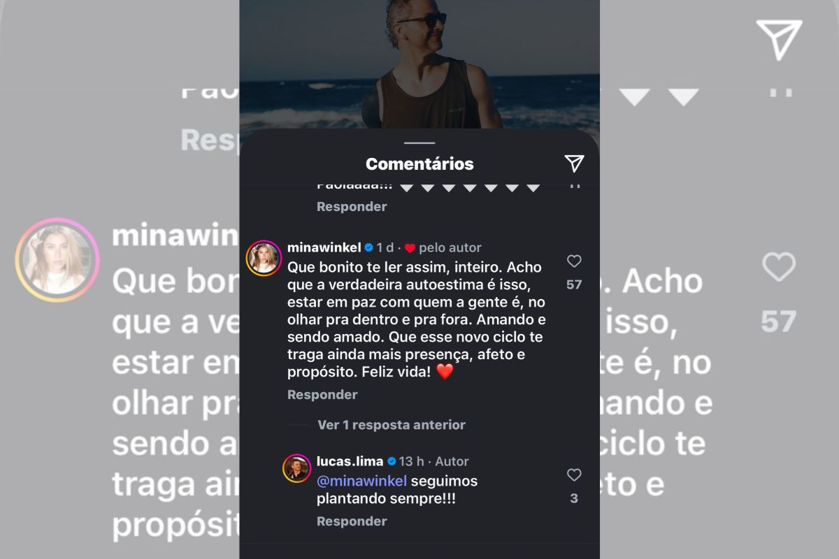 Comentário de affair rouba cena em post de aniversário de Lucas Lima